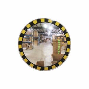 GRAINGER SCVI-18Z-SB Indoor Convex Mirror, Round, Acrylic, 18 Inch Dia, Hardboard, Indoor | CQ4KTH 3TCT2