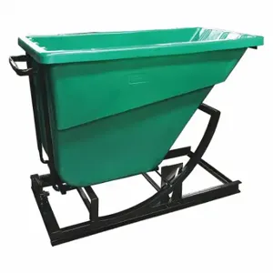 GRAINGER SD 5/8 GREEN Self-Dumping Hopper, 16.7 Cu ft Cubic Foot Capacity, 59 Inch Length, Green | CQ4LPU 9R525