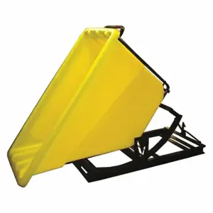 GRAINGER SD 5/8 YELLOW Self-Dumping Hopper, 16.7 Cu ft Cubic Foot Capacity, 59 Inch Length, Yellow | CQ4LQA 8DTF9