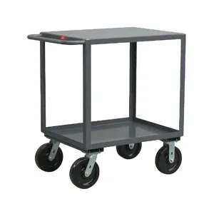 GRAINGER SD248P800GP Steel Flat Handle Utility Cart, 4800 Lbs. Load Capacity, No. of Shelves 2 | CD2KME 8EEK7