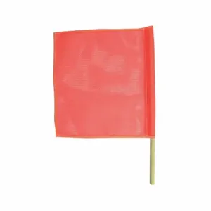 GRAINGER SFKV18-30 Handheld Warning Flag, Vehicle Flag, 30 Inch Dowel | CQ7RCG 8CA99