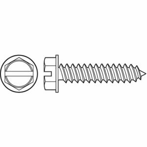 GRAINGER SMHWI-1400750SL-385P Sheet Metal Screw, #14 Size, 3/4 Inch Length, Steel, Zinc Plated, Hex Washer, Slotted | CQ4MJM 1NB86