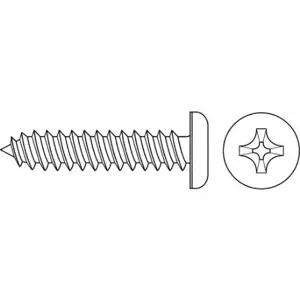 GRAINGER SMPPI0-700370-100P Sheet Metal Screw, #7 Size, 3/8 Inch Length, Steel, Zinc Plated, Pan, Phillips | CQ4MKB 1LY52