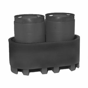 GRAINGER SP-255 BLACK Drum Spill Container, 55 Gal Spill Capacity, 1800 Lb Load Capacity, Black | CQ4ZLC 9PMG9
