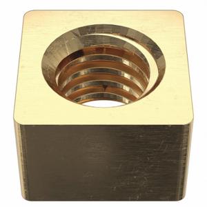 GRAINGER SQNTBSR1124 Square Nut, 1 1/2-4 Thread Size, Brass, 1 1/2 Inch Ht, 2 1/4 Inch Width, Small Pack | CQ6AWT 33P130