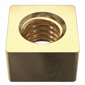 GRAINGER SQNTBSR1145 Square Nut, 1 1/4-5 Thread Size, Brass, 1 1/4 Inch Ht, 2 Inch Width, Small Pack, 2 PK | CQ6AWU 33P129