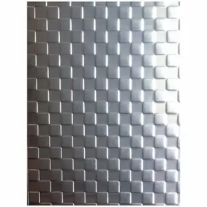 GRAINGER Squares 304BA-22Gx48x120 Silver Stainless Steel Sheet, 4 Ft X 10 Ft Size, 0.028 Inch Thick, Embossed Finish, Ba | CQ4UAL 794J23