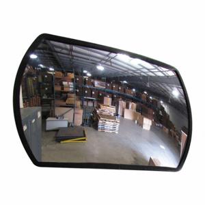 GRAINGER SRTGB-12 X 18 Indoor/Outdoor Convex Mirror, Rectangular, Acrylic, 12 Inch x 18 in, Galvanized Steel | CQ4KTP 1CYZ5