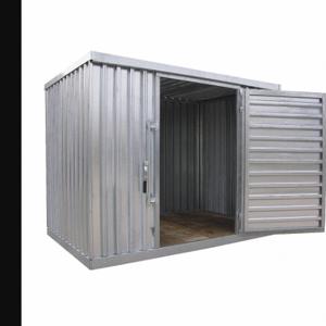 GRAINGER STOR-912-G-W-1RH Outdoor Storage Building, 9.1 ft x 12.7 ft x 7.1 ft, 821.2 cu ft Capacity, Gray | CQ7DUN 2RMZ2