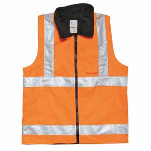 GRAINGER T40/XL High Visibility Vest, ANSI Class 2, U, XL, Orange, Polyester, Zipper | CQ2EPH 9R879