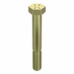 GRAINGER TAPG8ZYL38163 Hex Head Cap Screw, Steel, Grade 8, Zinc Yellow, 3/8 16, Coarse, 3 Inch Length | CQ6XMH 30Z436