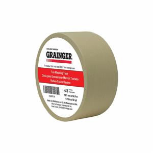 GRAINGER TC106-0.75 X 60YD Masking Tape, 3/4 x 60 yd., 4.8 mil Tape Thickness, Rubber Adhesive, Tan | CJ3VVR 497C18