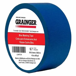 GRAINGER TC27-4 X 60YD Painter Tape, 4 x 60 yd., 5.7 mil Thickness, Rubber Adhesive | CJ3VWQ 497C36