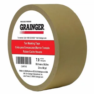 GRAINGER TC450-2 X 60YD Masking Tape, 2 x 60 yd., 7 mil Tape Thickness, Rubber Adhesive | CJ3VXN 497C42