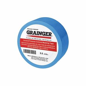 GRAINGER TC602-Light Blue Masking Tape, 3/4 x 60 yd., 5.5 mil Tape Thickness, Rubber Adhesive, Blue, 48Pk | CJ3VTH 49Z294