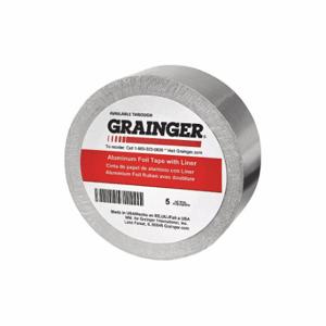 GRAINGER TC625L Foil Tape, TC625L, 1/2 Inch x 60 yd, 5 mil Thick, Aluminum, Acrylic, -40 Deg to 275 Deg F | CP9QPD 49Z342