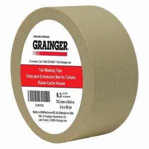 GRAINGER TC650-3 X 60YD Masking Tape, 3 x 60 yd., 6.3 mil Tape Thickness, Rubber Adhesive, Tan | CJ3VYQ 497C92