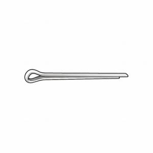 GRAINGER U39350.010.0100 Cotter Pin, Retaining, Extended Prong, Low Carbon Steel, 100 PK | CP9AYT 41JW16
