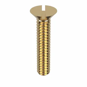 GRAINGER U48170.019.0100 Machine Screw Flat Brass 10-24 X 1 Length, 50PK | AH3EJK 31JT66