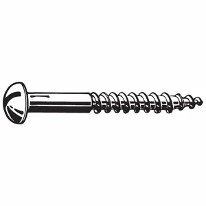 GRAINGER U25111.019.0100 Wood Screw Round #10 1 Inch Steel Slot, 100PK | AG2FTG 31JE31