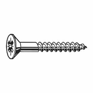 GRAINGER U51876.013.0037 Wood Screw Flat #6 3/8 Inch Stainless Steel Phillips, 100PK | AG2GBU 31JG50