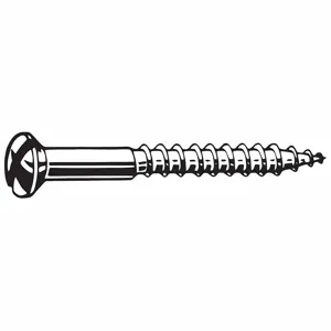 GRAINGER U51880.013.0125 Wood Screw #6 1-1/4 Inch Stainless Steel Slotted, 100PK | AG2GEB 31JH05