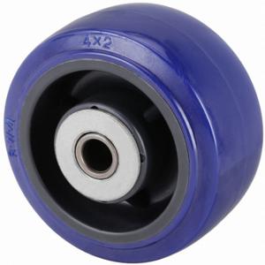 GRAINGER UPR-0420-08 Polyurethane Tread On Plastic Core Wheel, 4 Inch Wheel Dia, 2 Inch Wheel Width, Blue | CQ3VMF 29XU37