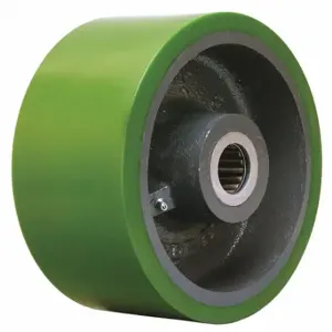 GRAINGER W-840-D-1-1/2MC Polyurethane Tread On Iron Core Wheel, 8 Inch Wheel Dia, 4 Inch Wheel Width, Green | CQ3VMC 52YU26