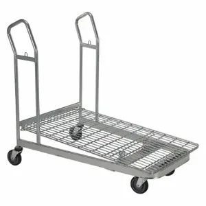 GRAINGER WIRE-M Platform Shopping Cart, Nestable Platform without Basket Shopping Cart, Steel | CQ4MND 3HGF9