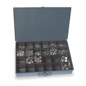 GRAINGER WWG16G2NYLGR Hex Locknut Assortment, Steel | CQ2AFH 4FAC2