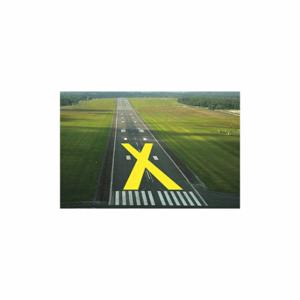 GRAINGER Y10X60 Runway Closure Marker, Yellow, 60 ft Length, 10 ft Width, 8 Mil Thick, 10 ft X 60 Ft | CQ3PDT 52WP89