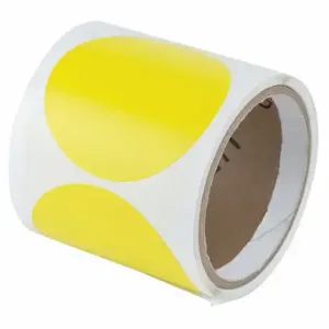 GRAINGER ZMC3YL-100 Floor Marking Tape, Circle, Solid, Yellow, No Legend, 3 X 3 Inch, 5 Mil Tape Thick | CP9PQJ 452D24