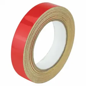 GRAINGER ZRF1X50RD Floor Marking Tape, Reflective, Solid, Red, 1 Inch x 50 ft, 5.5 mil Tape Thick | CP9PTH 452C52