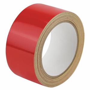 GRAINGER ZRF2X50RD Floor Marking Tape, Reflective, Solid, Red, 2 Inch x 50 ft, 5.5 mil Tape Thick | CP9PTM 452C57