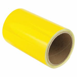 GRAINGER ZRF6X5YL Floor Marking Tape, Reflective, Solid, Yellow, 6 Inch x 15 ft, 5.5 mil Tape Thick | CP9PUN 452A87