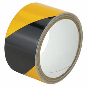 GRAINGER ZRS5BY Bodenmarkierungsband, reflektierend, gestreift, schwarz/gelb, 2 Zoll x 15 Fuß, 5.5 mil Banddicke | CP9PUT 452A80