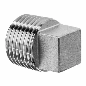 GRAINGER ZUSA-PF-8249 Square Head Plug, 1/4 Inch Fitting Pipe Size, Male Bspt, Class 150, Plug, Stainless Steel | CQ7JDP 60VE66