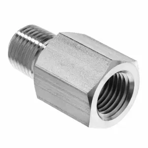 GRAINGER ZUSA-PF-8766 Adapter, 3/8 Inch X 3/8 Inch Fitting Pipe Size, Female Bspt X Male Npt, Stainless Steel | CQ7HLM 60VH88