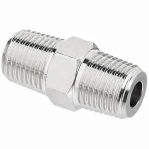 GRAINGER ZUSA-PF-9017 Hex Nipple, Nickel-Plated Brass, 3/8 Inch X 3/8 Inch Fitting Pipe Size | CQ7GRE 60VU13