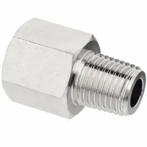 GRAINGER ZUSA-PF-9022 Straight Adapter, Nickel-Plated Brass, 1/2 Inch X 1/2 Inch Fitting Pipe Size | CQ7HAM 60VT87