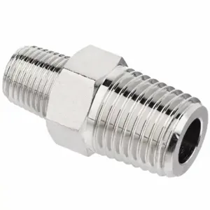 GRAINGER ZUSA-PF-9035 Reducing Hex Nipple, Nickel-Plated Brass, 3/8 X 1/8 Inch Fitting Pipe Size | CQ7GXG 60VU26