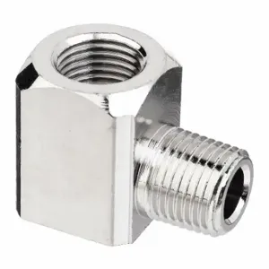 GRAINGER ZUSA-PF-9042 90 Deg. Elbow Adapter, Nickel-Plated Brass, 1/8 Inch X 1/8 Inch Fitting Pipe Size | CQ7GHD 60VT85