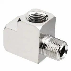 GRAINGER ZUSA-PF-9055 Run Tee, Nickel-Plated Brass, 1/4 Inch X 1/4 Inch Fitting Pipe Size | CQ7GYD 60VU28