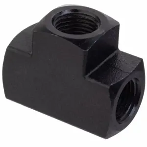 GRAINGER ZUSA-PF-9112 Tee, Black Zinc-Plated Brass, 1/2 Inch X 1/2 Inch Fitting Pipe Size | CQ7HAR 60VT71