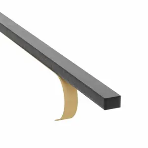 GRAINGER ZUSAESR-66 Epdm Strip, Std, 2 Inch X 5 Ft, 1 Inch Thick, Black, Closed Cell, 1-Sided Adhesive | CP9FDG 497H39