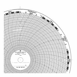 GRAFISCHE STEUERUNGEN 00213818-7D Kreisförmiges Papierdiagramm, 10 Zoll Diagrammdurchmesser, 0 bis 600, 100er-Pack | CR3HFF 19D976