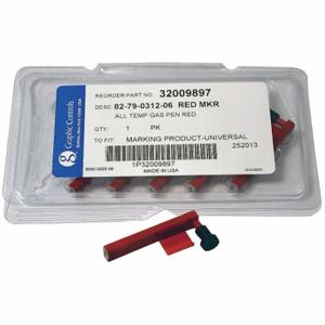GRAPHIC CONTROLS 82-79-0312-06 - RED DIFFERENTIAL PENS Differential Chart Recorder Pen, Red, Circular Chart Recorders, 6 PK | CR3HAU 21EK60
