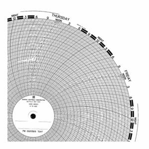 GRAPHIC CONTROLS BN 16292 Circular Paper Chart, 11.8 Inch Chart Dia, 0 to 500, 100 Pack | CR3HHQ 19D945