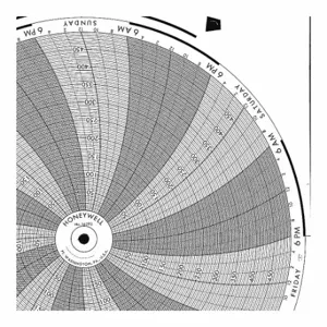 GRAPHIC CONTROLS BN 24001661-010 Circular Paper Chart, 10.3 Inch Chart Dia, 0 to 1000, 100 Pack | CR3HFX 19D957