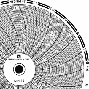 GRAPHIC CONTROLS Chart 015 Circular Paper Chart, 4 Inch Chart Dia, -20 Deg to 120 Deg F, 60 Pack | CR3HKL 30ZX76